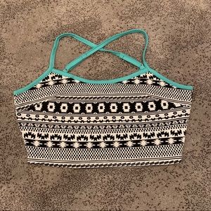 En Creme | Geometric Print Crop Tank Top